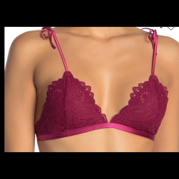 Intimately Free People Mila Shoulder Tie Bralette. - Picture 1 of 7